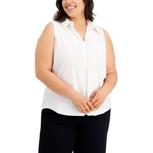 Style & Co Plus Size Woven Sleeveless Top